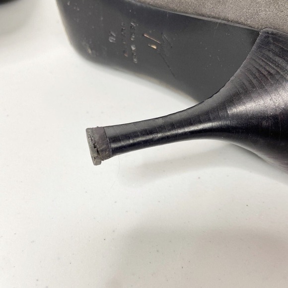 Giuseppe Zanotti High Heel Pump Gray Suede Pointed Toe Womens 40 IT / 10 US - Picture 13 of 14